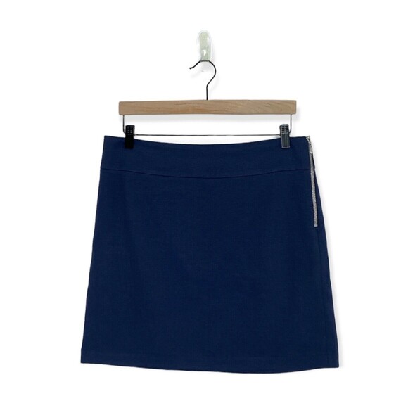 BANANA REPUBLIC Women's Size 10 Mini Skirt Navy Blue Ponte Knit Casual Career - Picture 1 of 10